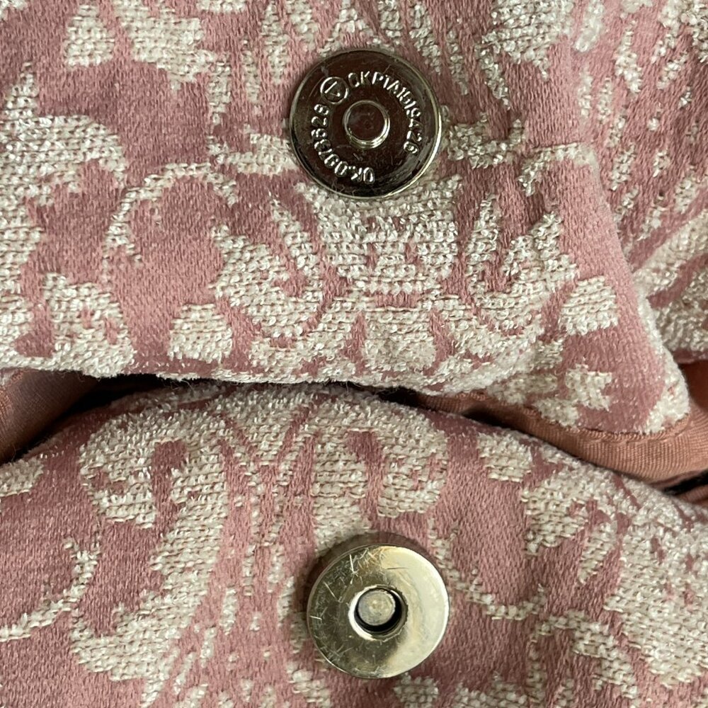 House Purse Day Bag Travel Bag Clay Pink White Damask Large Hobo Bag - Picture 14 of 14